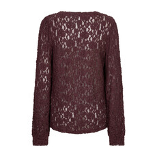 Red Button Top lace Burgundy
