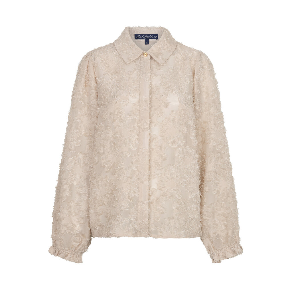 Red Button Blouse fringes Stone
