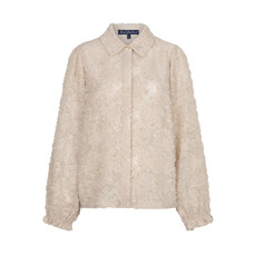 Red Button Blouse fringes Stone