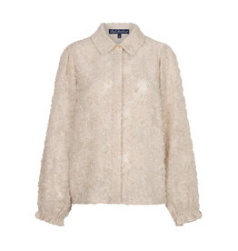 Red Button Blouse fringes Stone