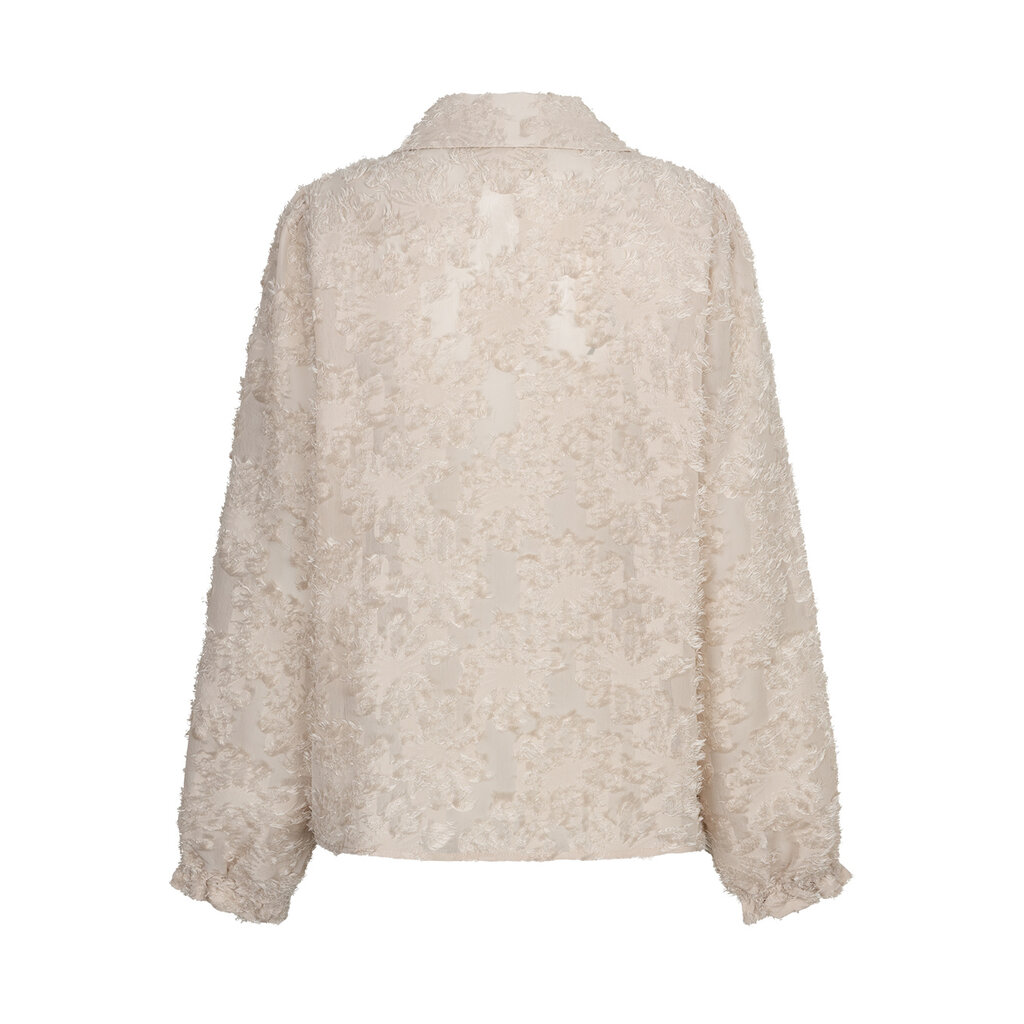 Red Button Blouse fringes Stone