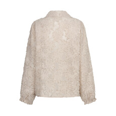 Red Button Blouse fringes Stone