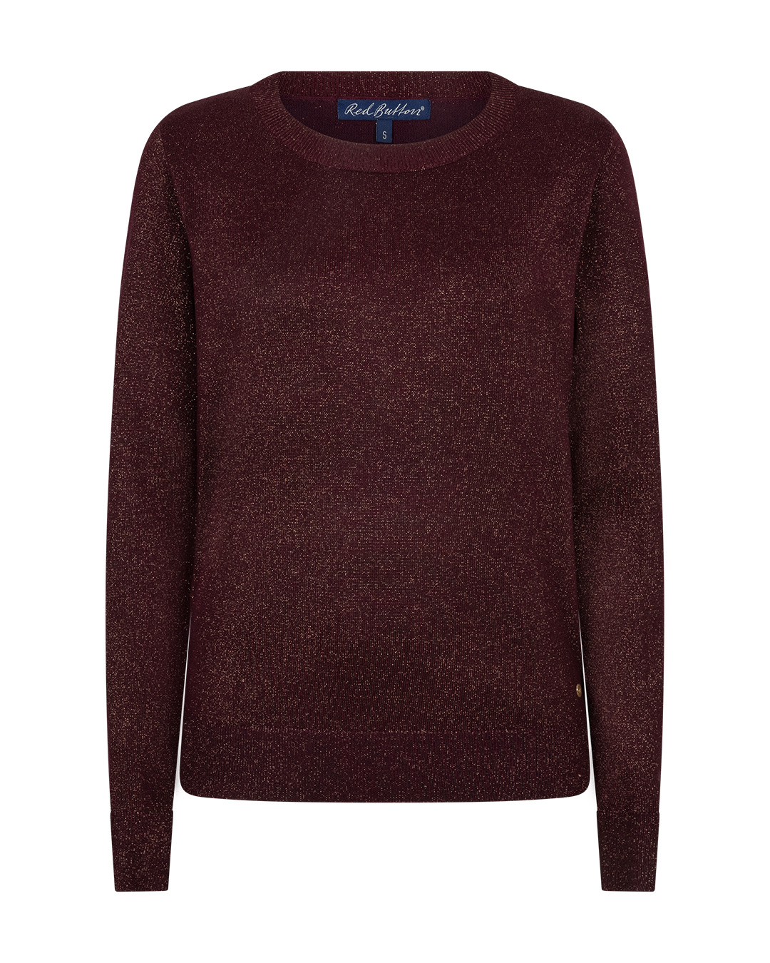 Red Button Trui Sweet sparkle Burgundy