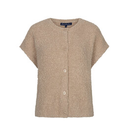 Red Button Vest boucle Latte