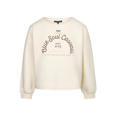 Red Button Sweater Terry chestprint