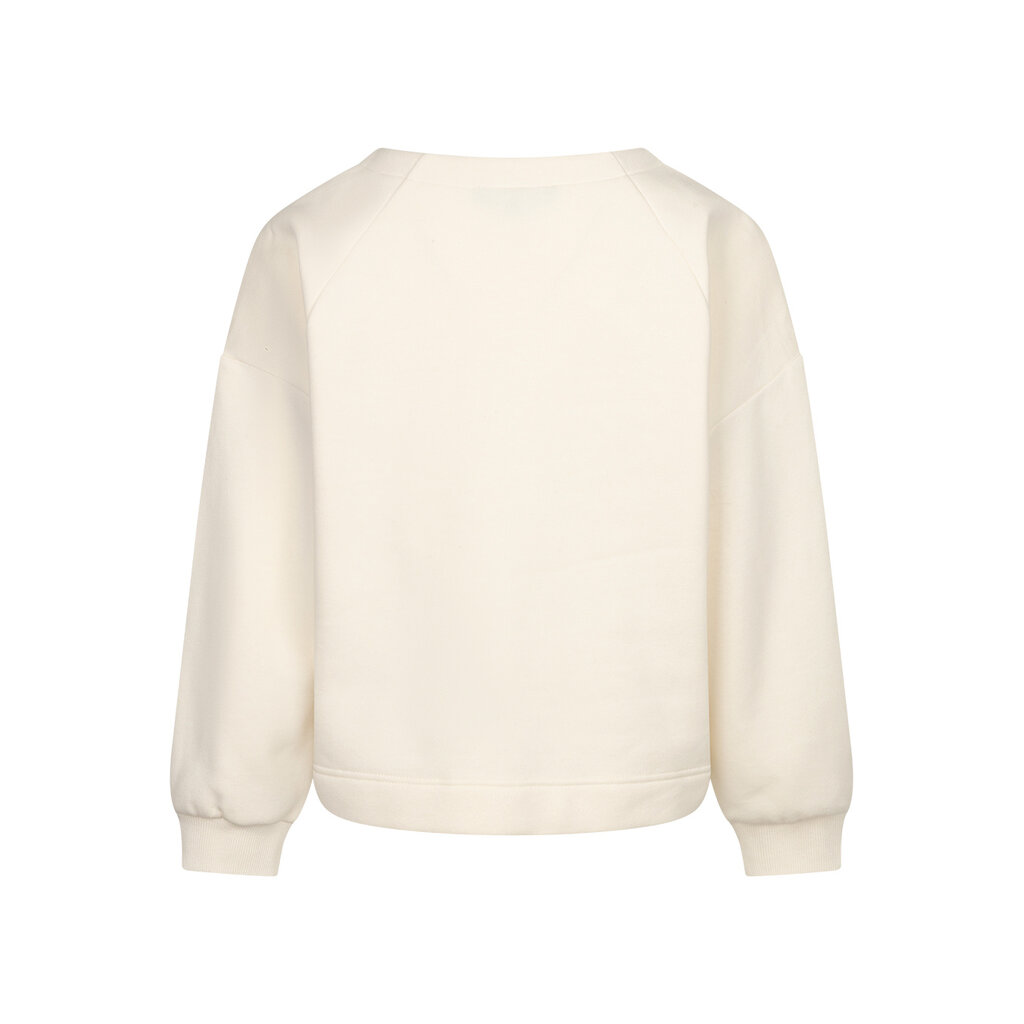 Red Button Sweater Terry chestprint