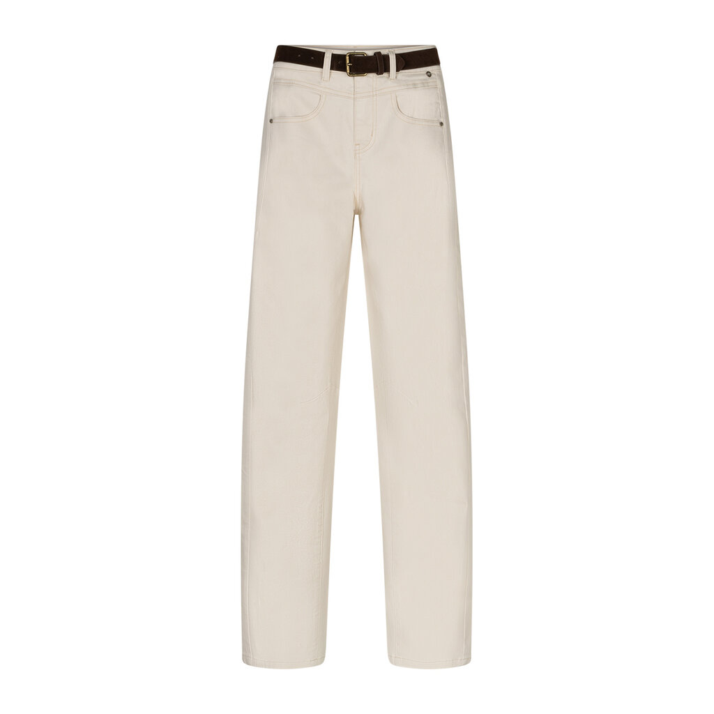 Red Button Broek Korine & belt washed twill ecru