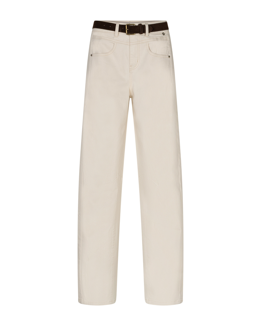 Red Button Broek Korine & belt washed twill ecru
