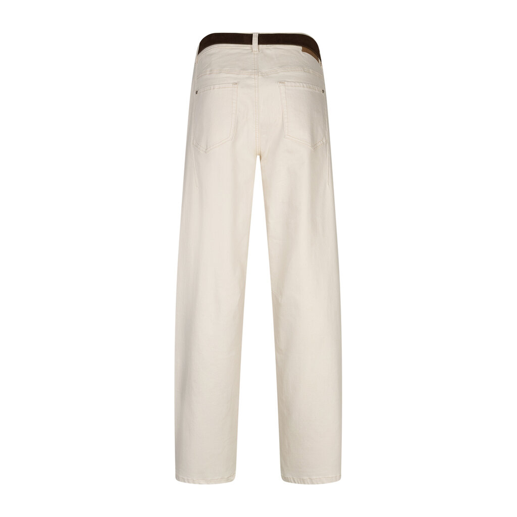 Red Button Broek Korine & belt washed twill ecru