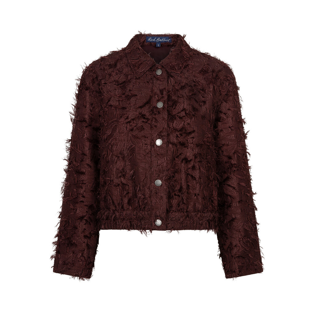 Red Button mber fringes Burgundy