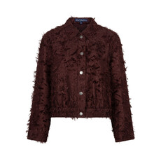 Red Button mber fringes Burgundy