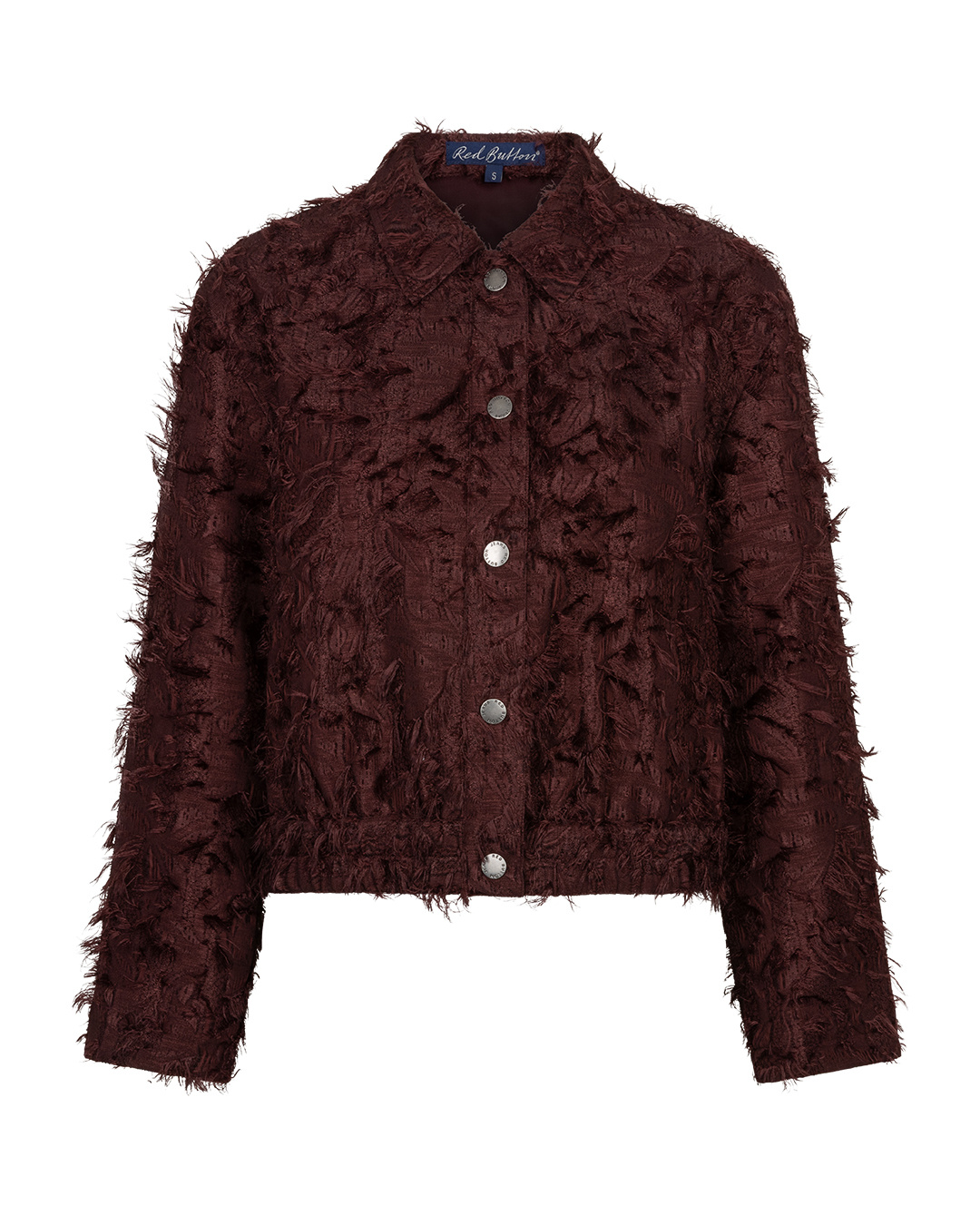 Red Button Bomber fringes Burgundy