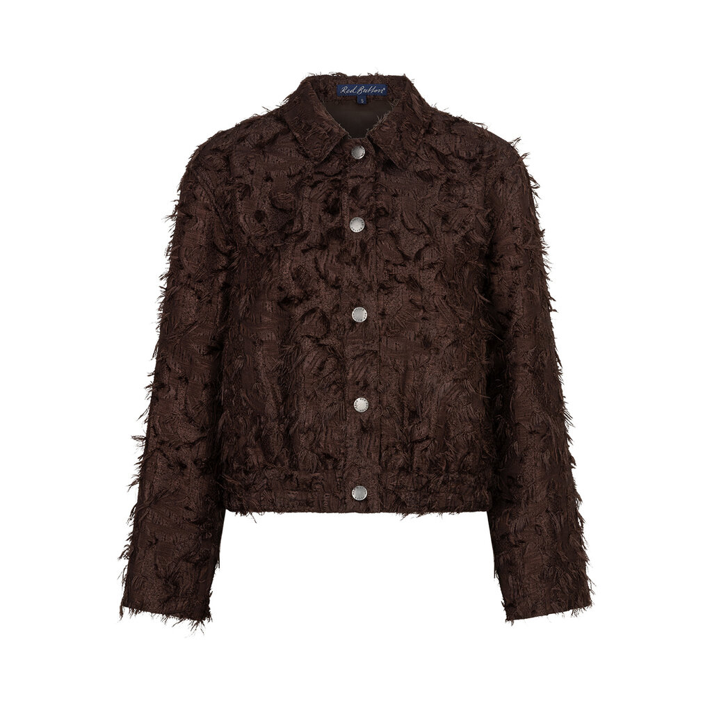 Red Button Bomber fringes Espresso