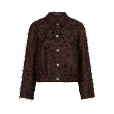 Red Button Bomber fringes Espresso