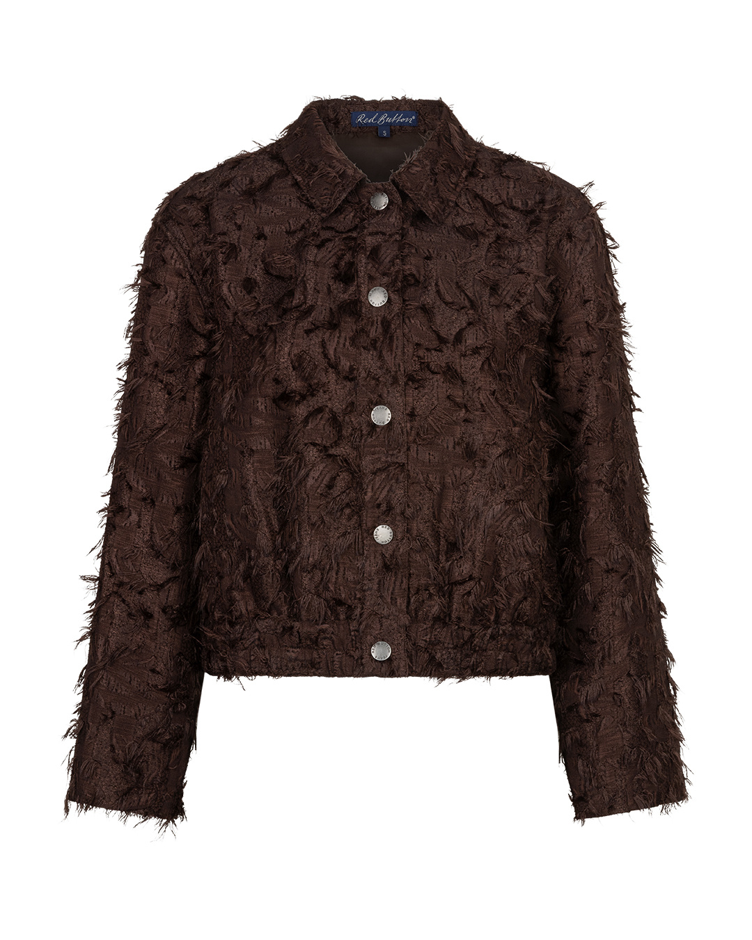 Red Button Bomber fringes Espresso
