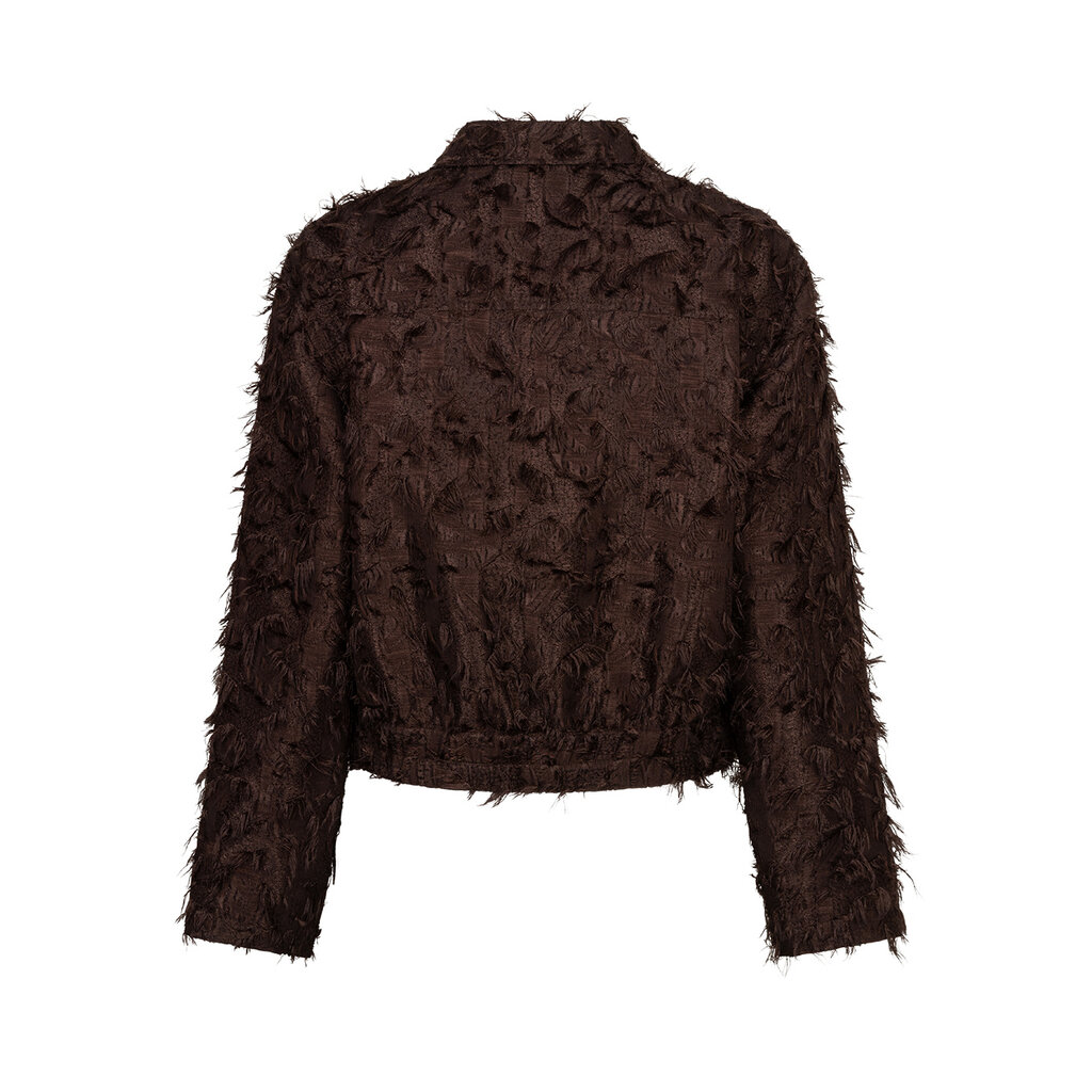 Red Button Bomber fringes Espresso