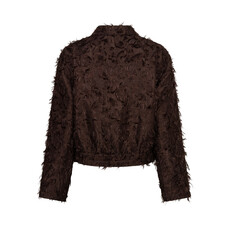 Red Button Bomber fringes Espresso