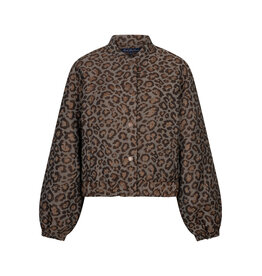 Red Button Bomber jacquard lurex