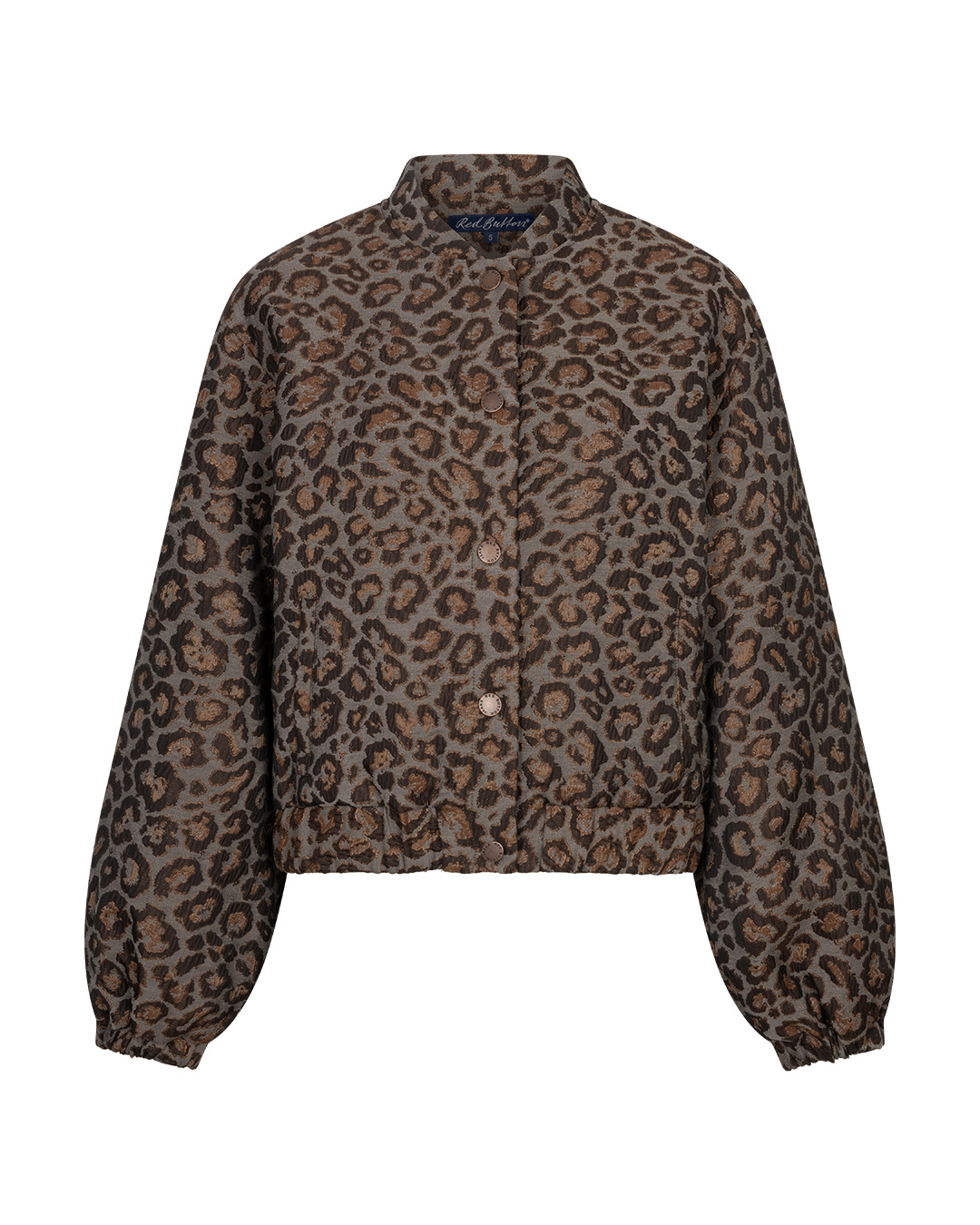 Red Button Bomber jacquard lurex