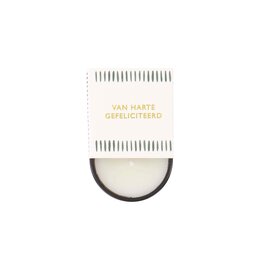 Zusss scented candle in wrap gefeliciteerd