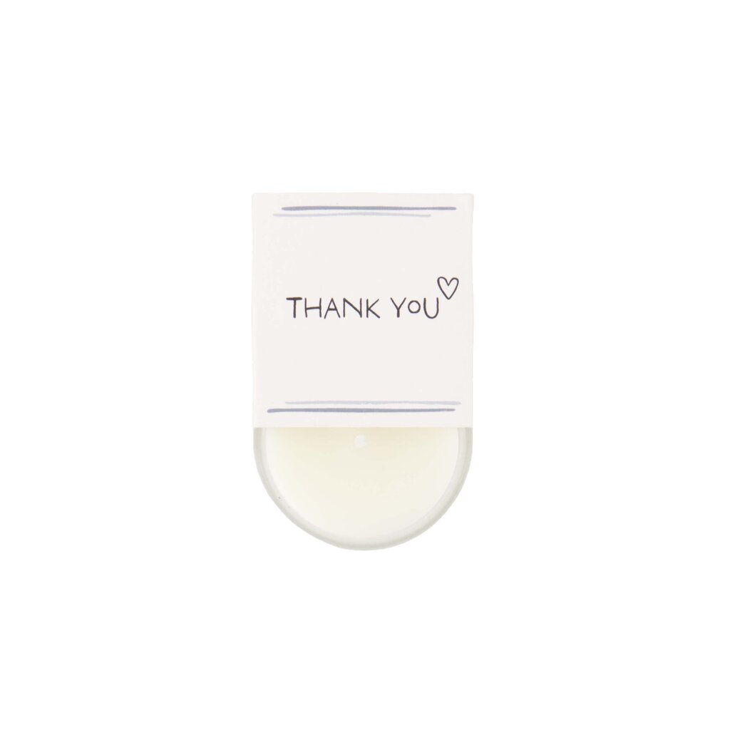 Zusss scented candle in wrap thank you