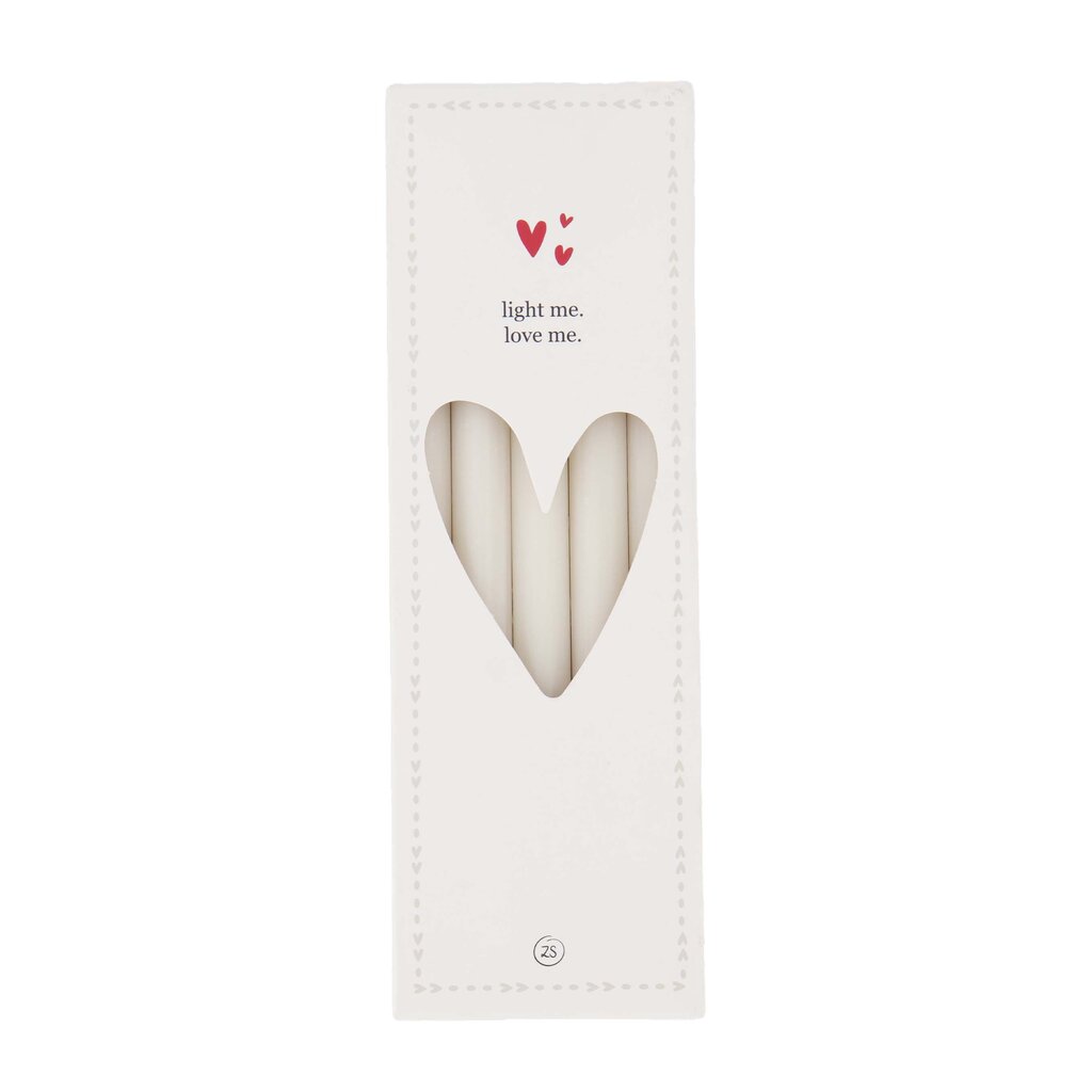 Zusss box with 10 small candles off-white