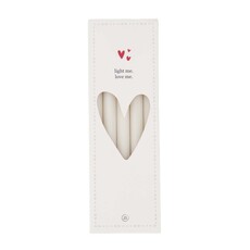 Zusss box with 10 small candles off-white