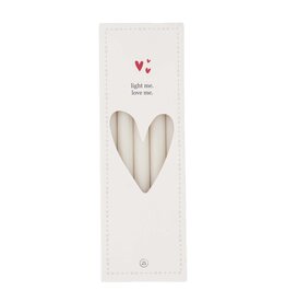 Zusss box with 10 small candles off-white