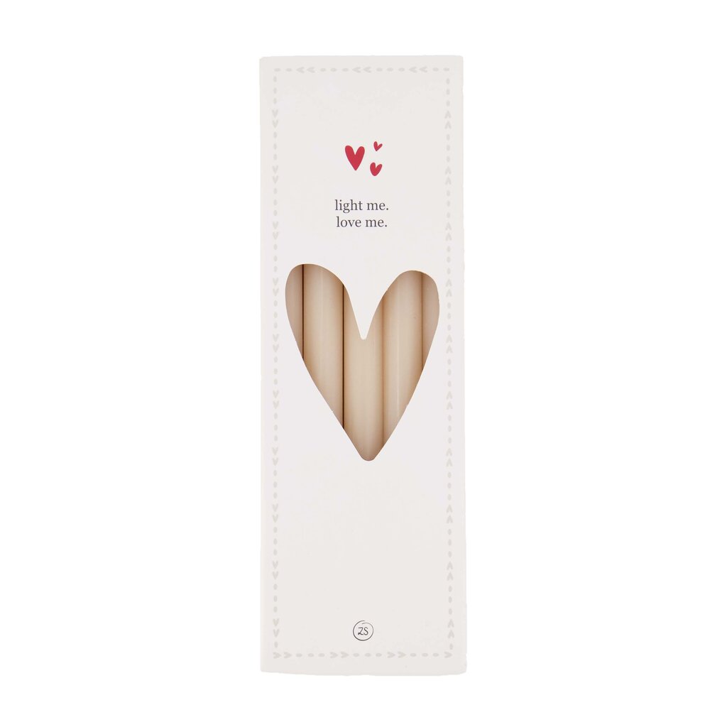 Zusss box with 10 small candles beige