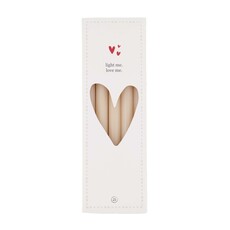 Zusss box with 10 small candles beige