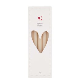 Zusss box with 10 small candles beige