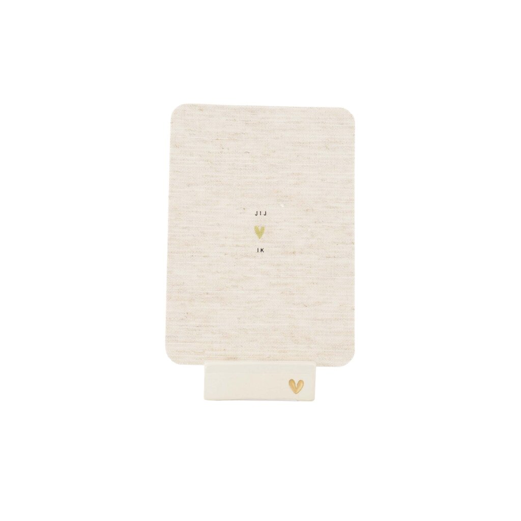 Zusss card stand ceramic matte heart