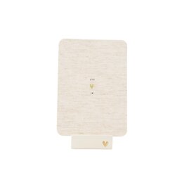 Zusss card stand ceramic matte heart