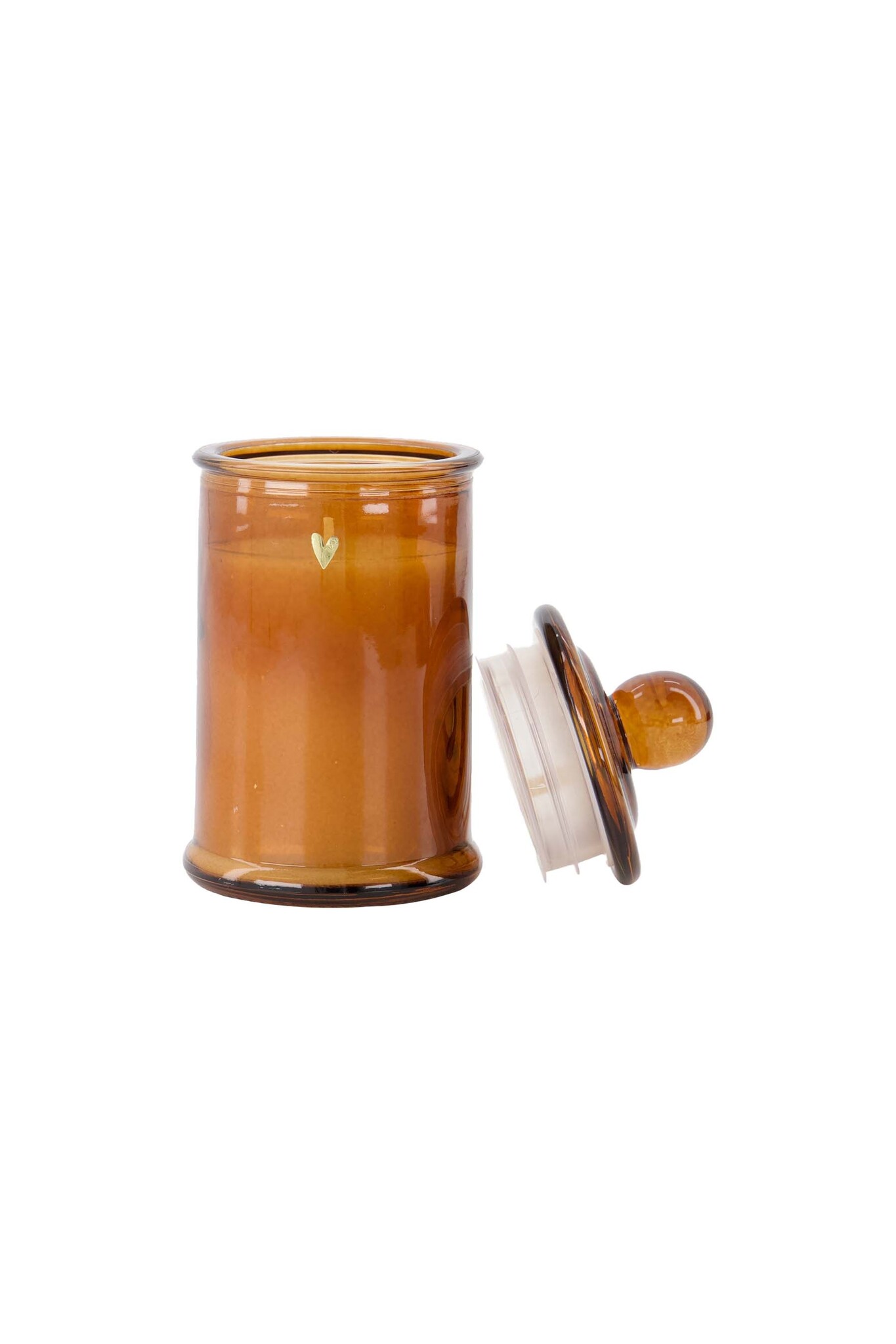 Zusss scented candle glass with lid heart