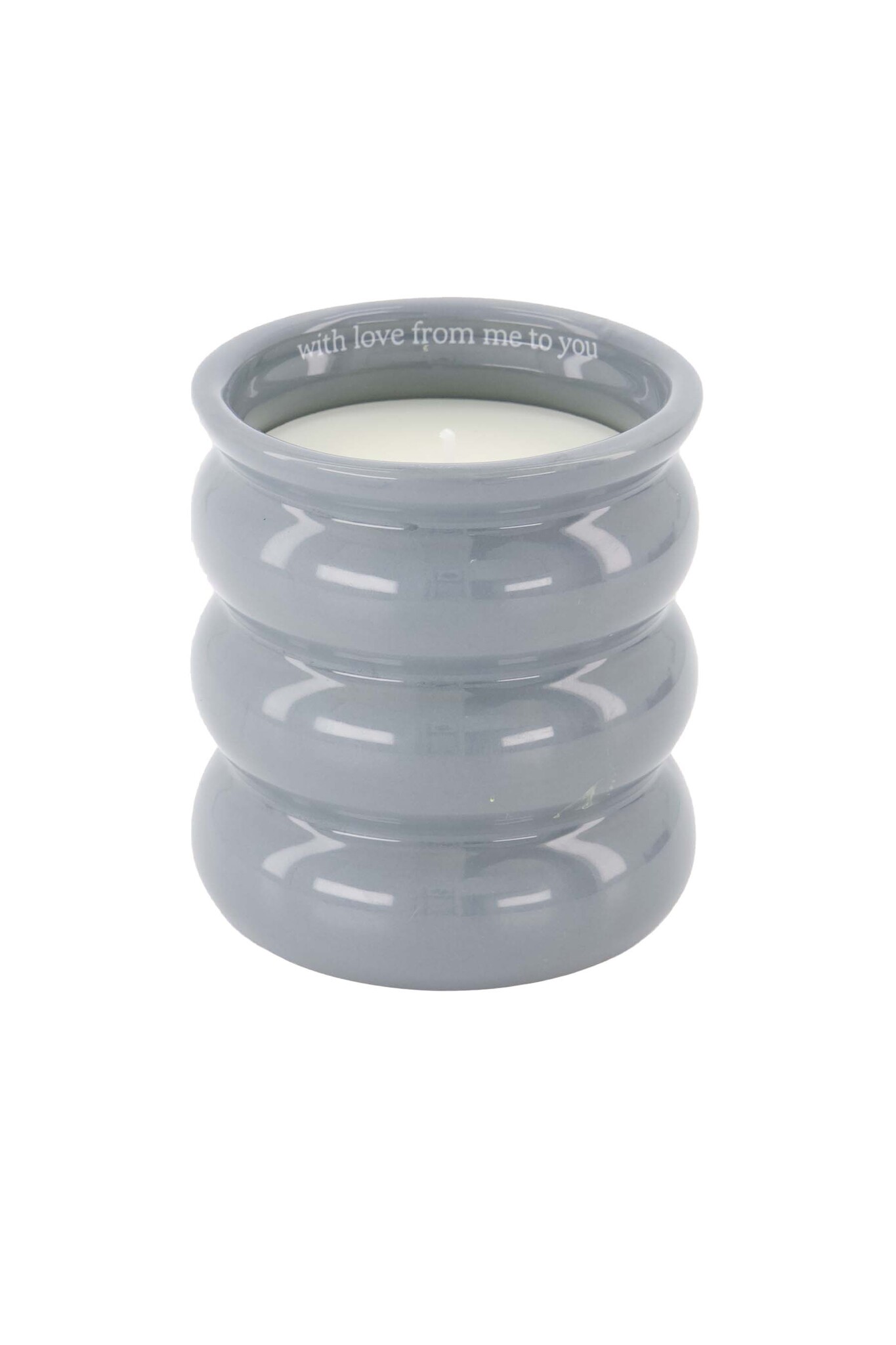Zusss scented candle ribbed with love