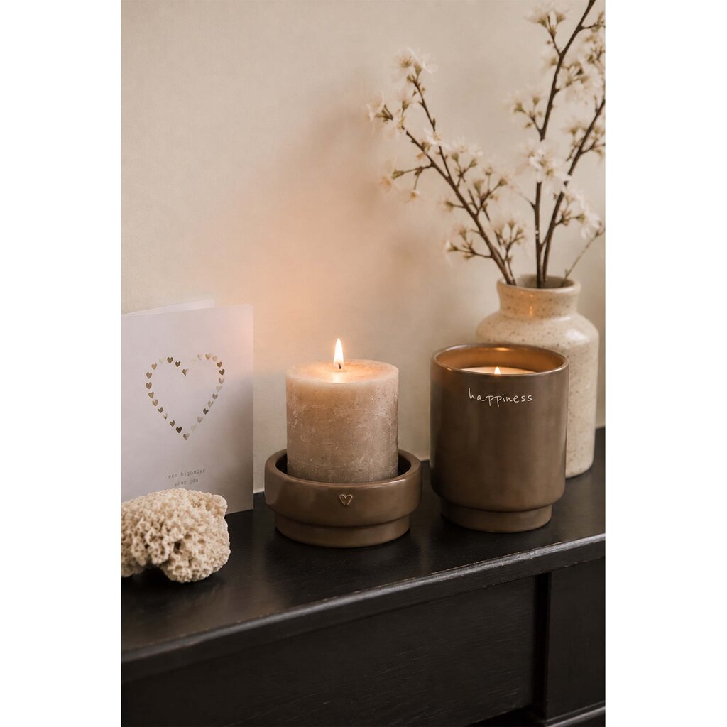 Zusss scented candle ceramic happiness