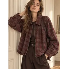 Orice Jacket ruit strass bordeaux