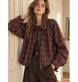 Orice Jacket ruit strass bordeaux