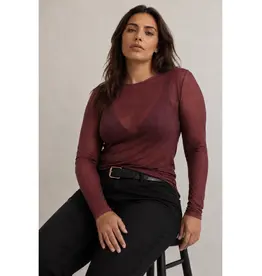 Amy&Clo Cashmere top Burgundy plus