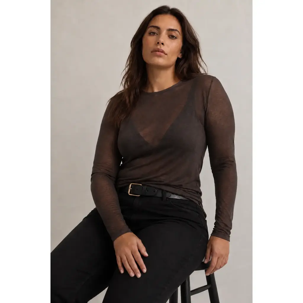 Amy&Clo Cashmere top Choco plus