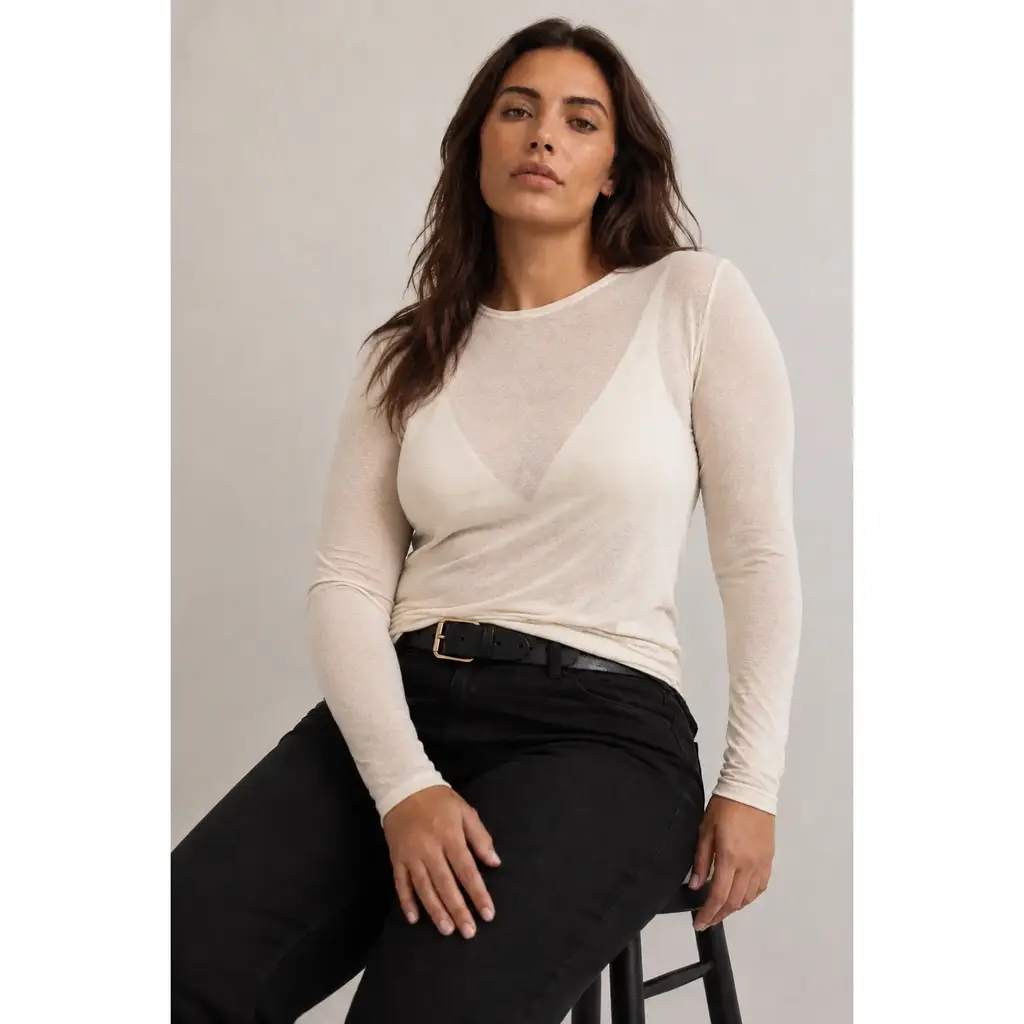 Amy&Clo Cashmere top Creme plus