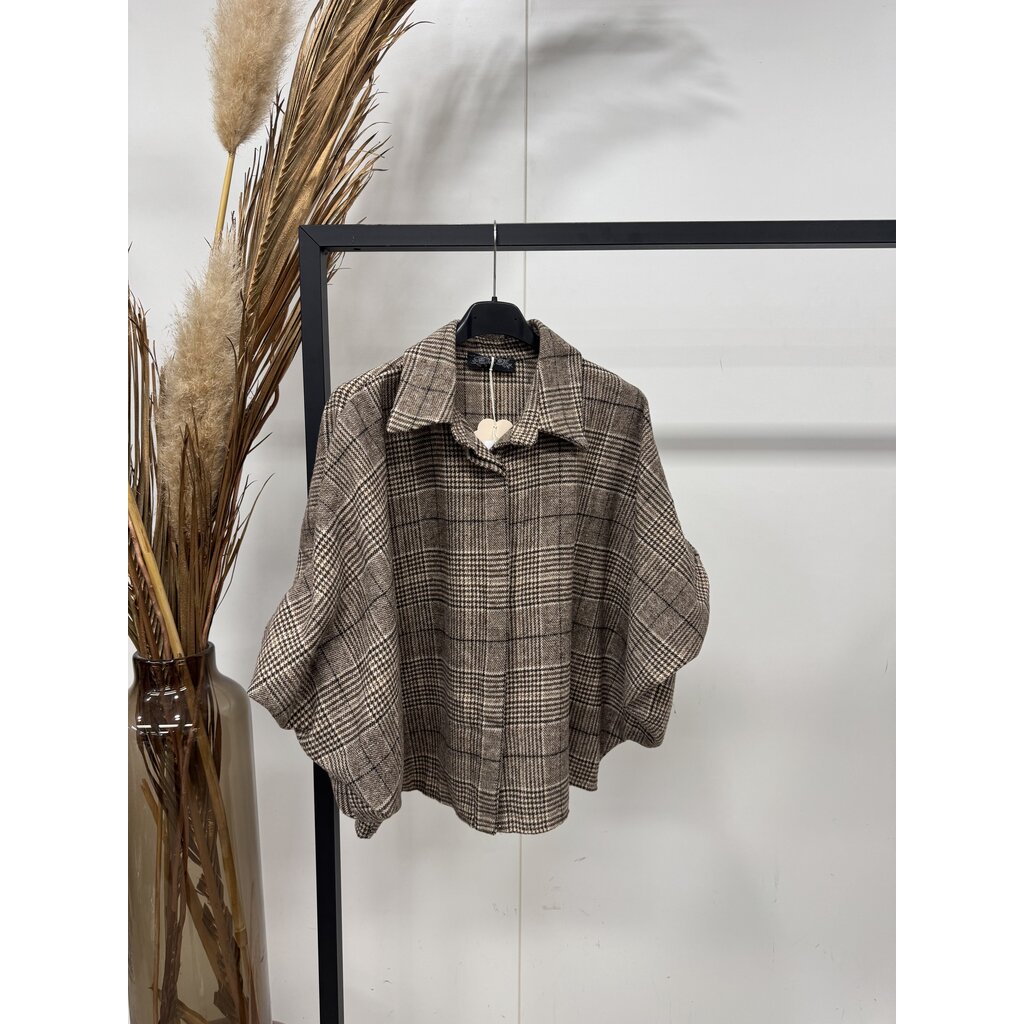 BELLAVIE Blouse ruit Choco