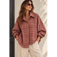 BELLAVIE Blouse ruit Maroon