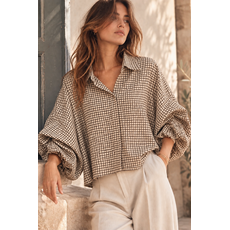 BELLAVIE Blouse ruit Creme