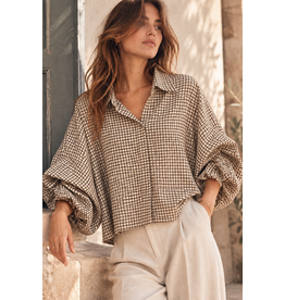 BELLAVIE Blouse ruit Creme