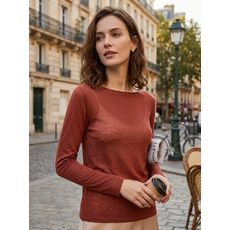 BELLAVIE Cashmere top Bordeaux