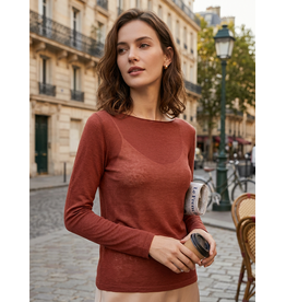 BELLAVIE Cashmere top Bordeaux