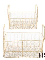 Home Society Draadmandje goud L