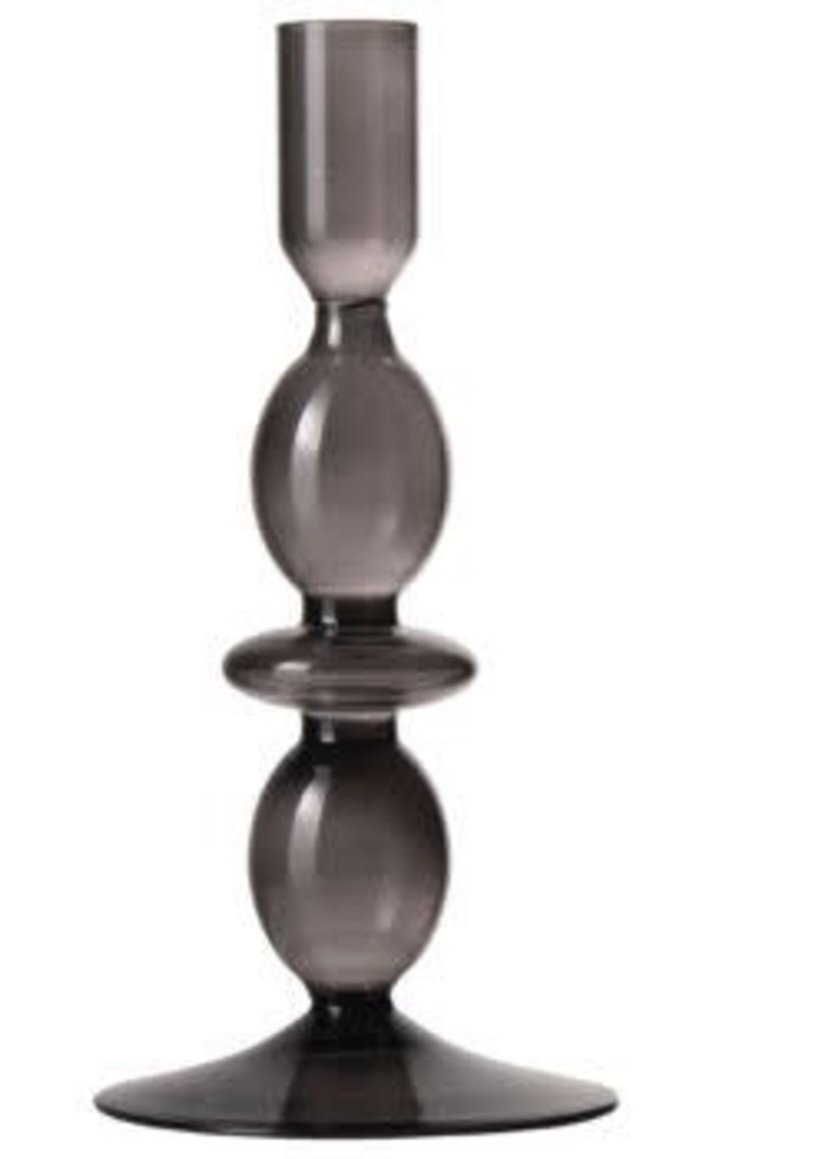 Gusta Kandelaar zwart glas Gusta