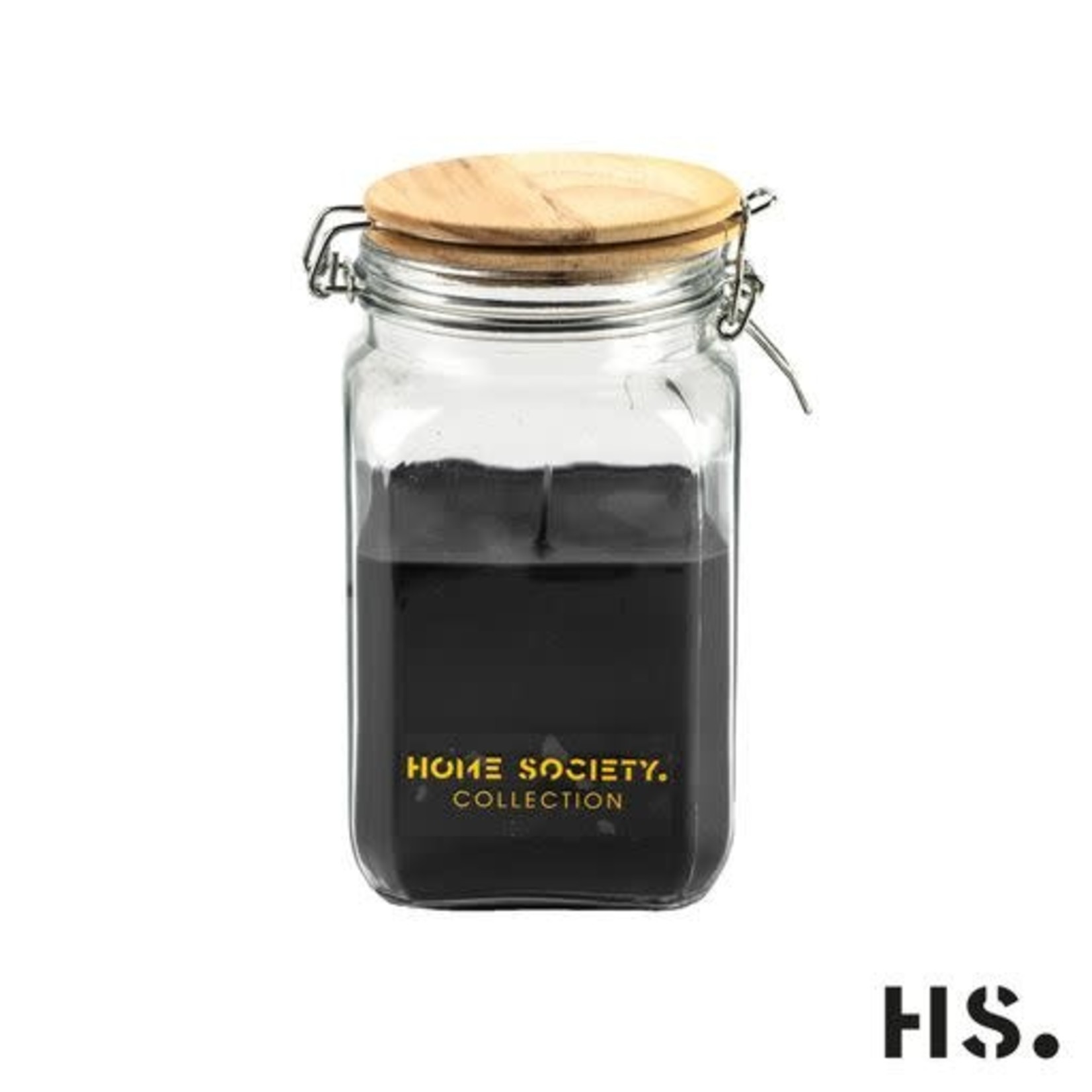 Home Society Candle jar Cosina L black